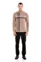 Beige Comfort Fit Patterned Turtleneck Wool Knitwear Sweater - 2