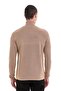 Beige Comfort Fit Patterned Turtleneck Wool Knitwear Sweater - 6