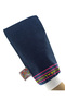 Butterfly Navy Blue Cuffed Elastic King Pouch Super Thick Very Hard Bath Bathroom Bridal Dowry Spa Pouch