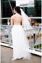 Stylish and Modern Short Piping Bridal Veil - 3