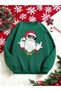 SEBESTA FASHİON NEW SEASON SPECIAL FOR THE NEW YEAR Unisex 2 THREAD BARRED SANTA PRINTED HOODED Sweatshirt