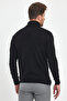 Men's Black Slim Fit Full Turtleneck Knitwear Sweater - 7