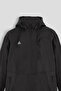 MEN'S LARGE LARGE FLEECE HOODED RAINCOAT WITH INNER POCKET LARGE COAT DAWRAZZ-506 - 3