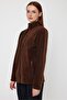 Brown full zip 3 pocket women's fleece - 5
