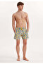 Yellow Lemon Printed Regular Fit Men's Swim Shorts Wmstrıpe - 2