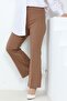 Piyale Spanish Leg Trousers 653 - Brown
