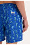 Blue Seahorse Printed Regular Fit Men's Swim Shorts Wmpattern - 3
