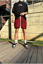 Red Square Patterned Shorts - 3