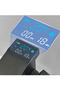 Black Square Sink Mixer Tap with Digital Temperature Display Dual Entry Fixture with Counter Display - 2