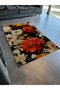 Multicolored Gazanya Flower Patterned Creative Modern Decorative Carpet 2342 - 3