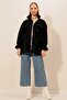 Zippered Elastic Waist Stitched COAT - 4