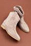 Women's Genuine Leather Hidden Heeled Western Pull Boots Rg.88240 - 8