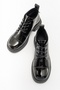 LAGOM Black Patent Leather Women's Boots - 4