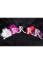 White Silver Stoned Feather Mirror Necklace - Letter a - 3