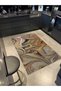 Light Tone Multicolor Surrealist Wavy Abstract Spiral Patterned Creative Modern Decorative Carpet 2359 - 2