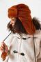 Pompom Detail Fur Snow Beret/Cap with Headphones