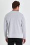 Men's Gray Double Crew Neck Print Detailed Standard Relaxed Fit Sweatshirt - 7