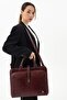 Women's Briefcase Laptop Bag Claret Red - 5
