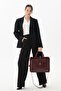 Women's Briefcase Laptop Bag Claret Red - 3