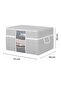 3-Piece Mega Size Windowed Quilt Storage Bag - Pillow Quilt Organizer Storage Bag 75 X 40 X 40 Cm - 3
