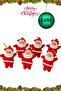 Christmas Tree Ornament Santa Claus 6 pieces 5 cm
