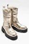 Gold Leather Women's Casual Boots - 2