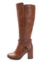 Betty Women's Long Skin Tan Boots - 4
