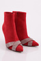 Cross Stone Detailed Women's Heeled Boots Red Suede 6836535 - 2