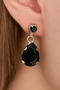 Women's Model Zircon Stone Black Hanging Earrings for Evening Dress Wedding Engagement Promise Henna Party Prom Daily Earrings
