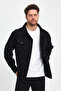 Men's Midnight Black Comfortable Cut Denim Jeans Coat 388