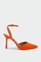 Sirius Orange Ankle Strap Women's Heeled Shoes - 3