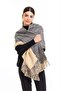 Double Sided Plaid Wool Shoulder Shawl - 70x190cm - Winter Shawl - 3