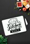 My Kitchen My Rules خلفية بيضاء - لوح تقطيع زجاجي (30 سم × 40 سم) - 3
