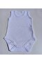 Baby White Jacquard Air Conditioned Strappy Snap Body 3 Piece - 3