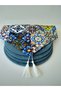 Tile Patterned Runner, 4 Light Blue Color Plates - 2