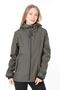 Women's Windbreaker Raincoat Seasonal Khaki Sports Jacket with Shoulder Detail - 3
