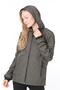 Women's Windbreaker Raincoat Seasonal Khaki Sports Jacket with Shoulder Detail - 5