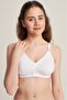Women's White Unpadded Combed Cotton Sports Bra - 2