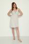 Women's Combed Cotton Short Sleeve Dressing Gown Cotton Strap Nightgown Summer Set of 2 - 3