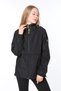 Women's Seasonal Black Sport Jacket with Slit Detail - 3