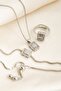 Women's Baguette Jewelled Necklace Ring Bracelet Set - 3
