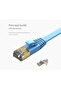 Pug-c7b Cat7 Flat Ethernet Kablosu, Mavi, 3m - 8