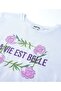 Slogan Embroidered T-Shirt - 3