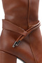 Betty Women's Long Skin Tan Boots - 5