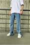 Oldscholl Blue Loose Fit Trousers with Side and Leg Detail - 4