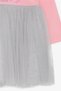 Girl's Long Sleeve Dress Sequin Girl Printed, Pink - 4