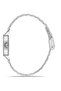Minimal Square Silver Cord Green Dial Women's Wristwatch - 3