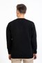 Men's Middle Age and Above Knitwear Knitted Diamond Patterned Acrylic Winter Dad V-neck Sweater 2057-black - 4