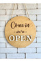 Wooden Open Closed Written Door Ornament Shop Door Ornament We Are Open, We Are Closed Lettering Open Closed