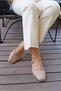Vernis Nude Buckle Detailed Women's Ballerinas - 3
